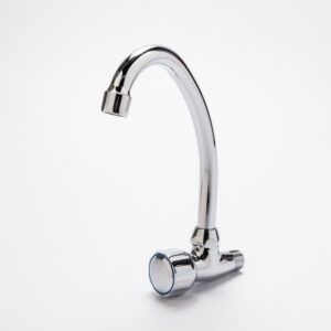 Canilla Metalica Pico Alto Pared