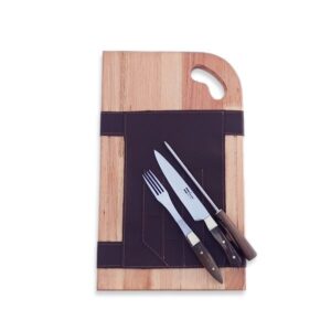 Set asado premium tabla grande + cubiertos